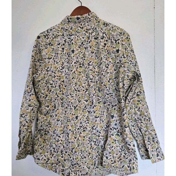 Lands End Shirt Womens 18W Floral Paisley No Iron Supima Cotton Boho Cottagecore - Picture 5 of 8